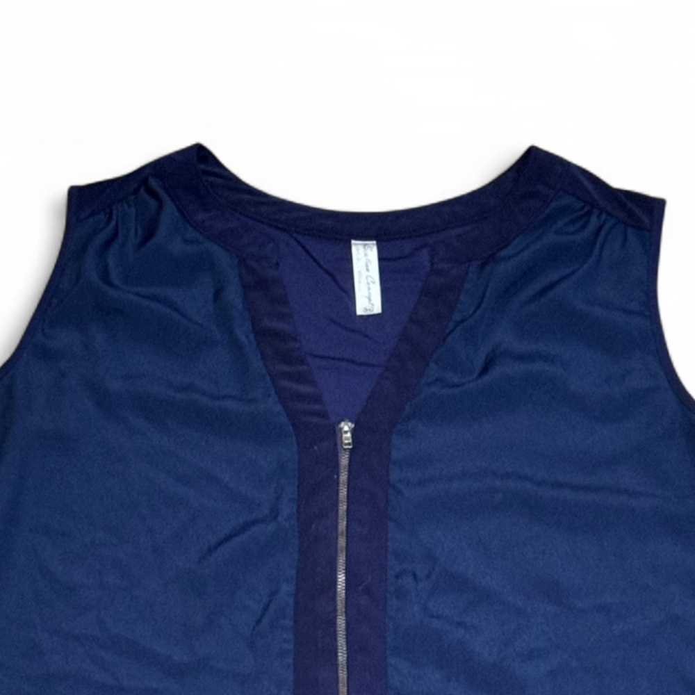 PerSeption Concept - Navy Sleeveless Blouse - Picture 2 of 4